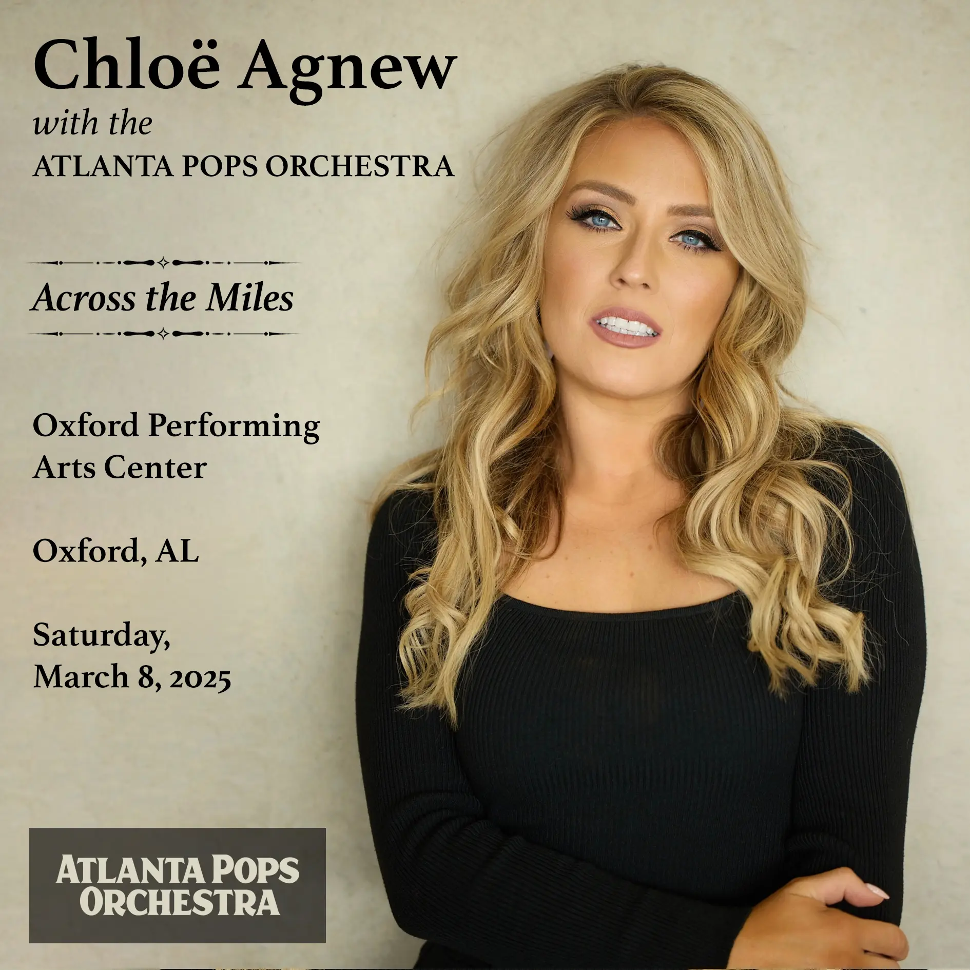 Chloe Agnew with the Atlanta Pops Orchestra